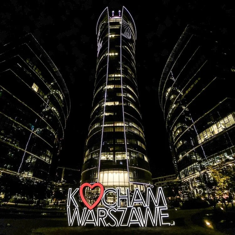 Spire Skyscraper in Warsaw, Poland, photographed with Moment Superfish lens