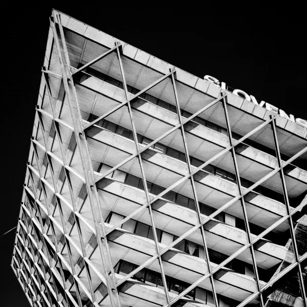 Inverted Pyramid Building in Bratislava, Slovakia shot on iPhone