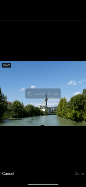 RAW badge displayed in iOS 13.1 Photos App