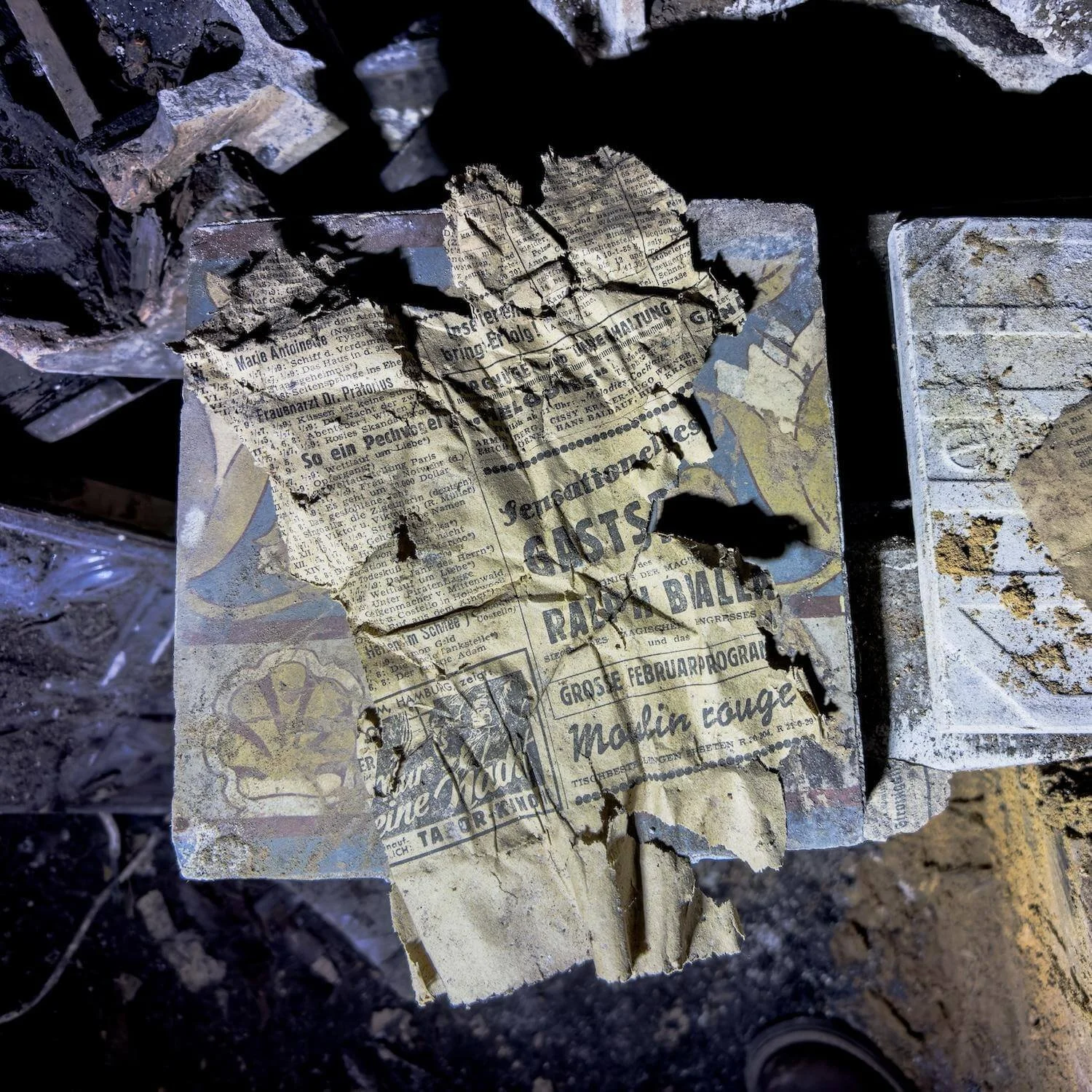 Newspaper Page from 1951 found in an abandoned cellar in Vienna