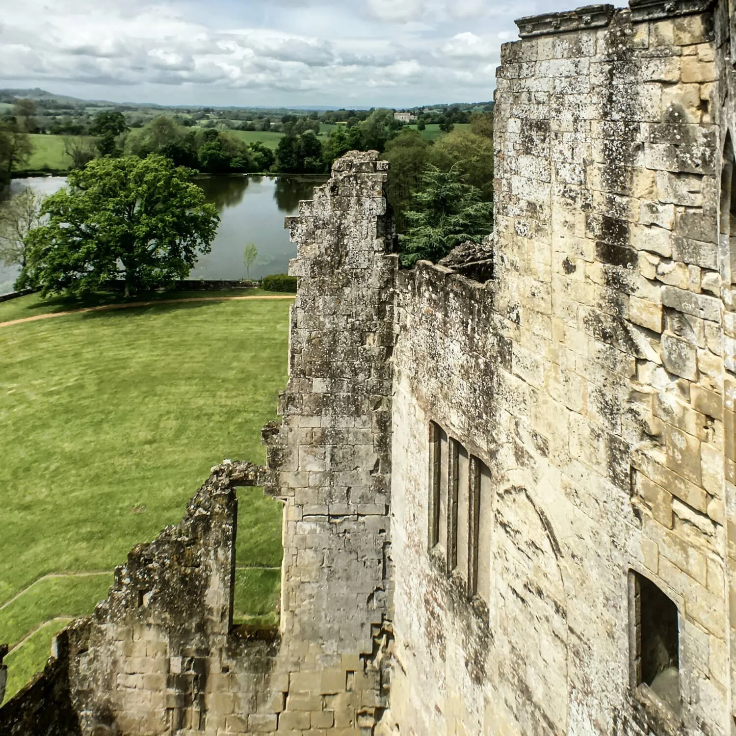 View from the top of Old Wardour Castle