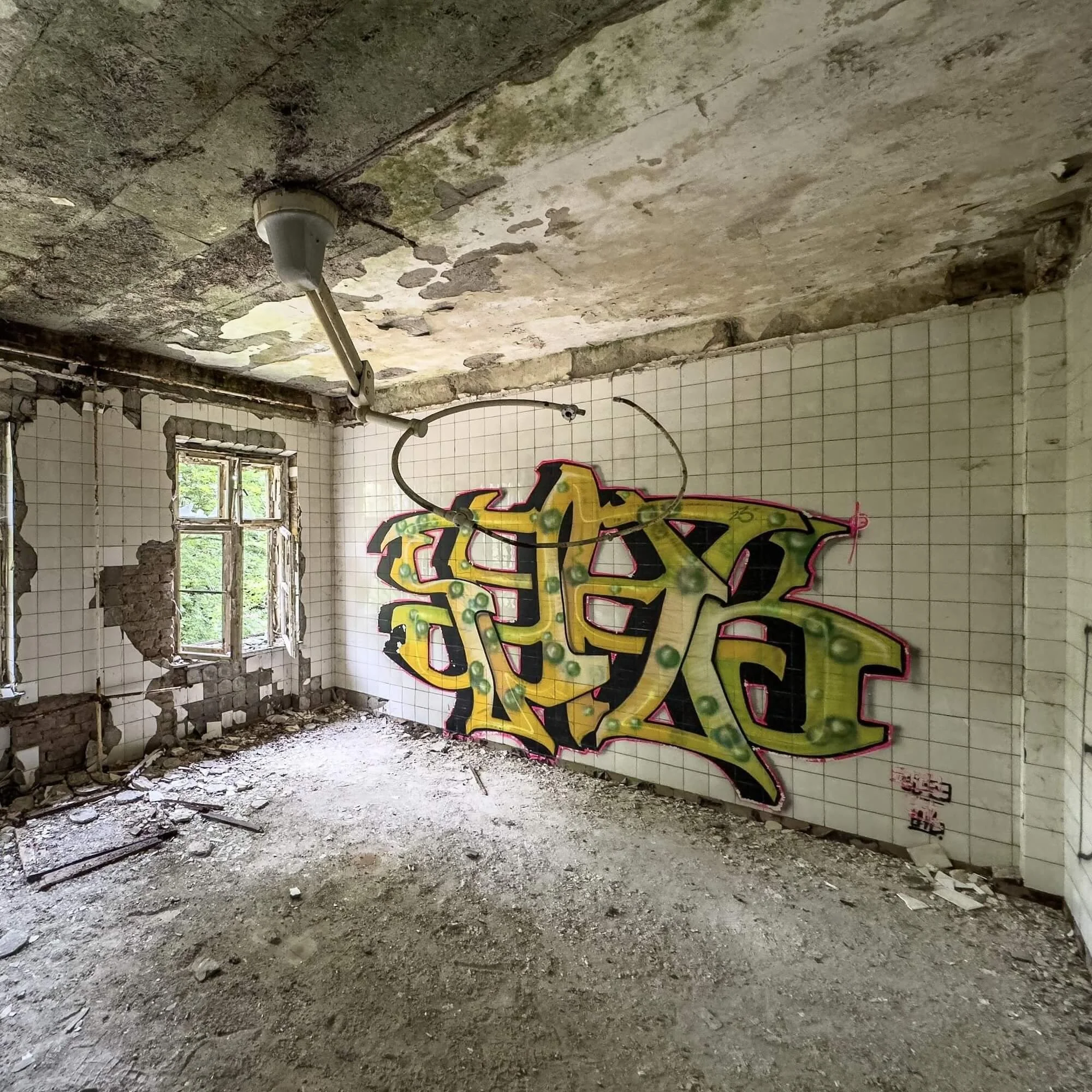 Former treatment room at the airfield Schönwalde