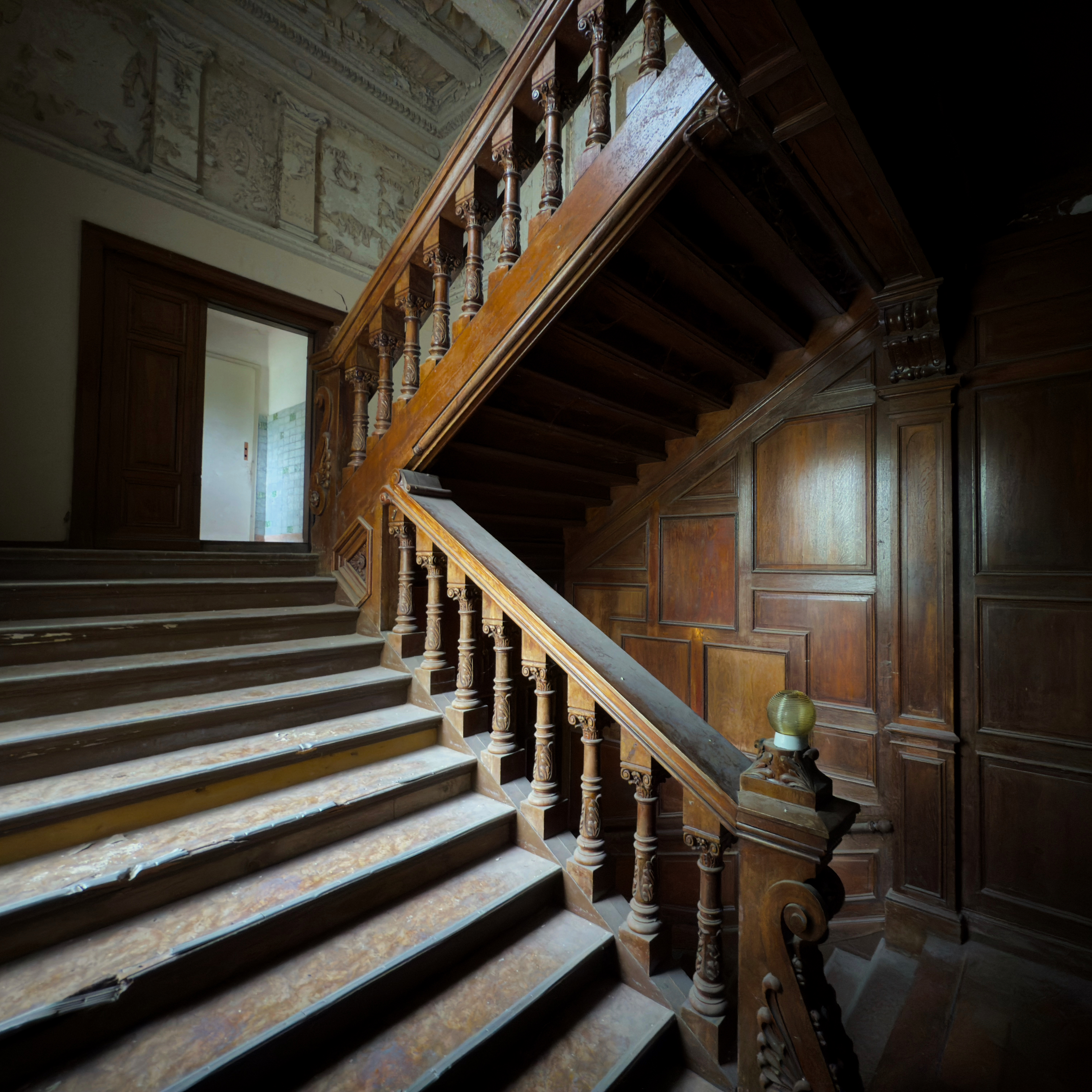 Wooden Stairs at Castle Henriette-Helmsdorf