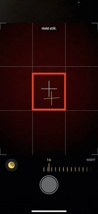 New crosshairs guide for iOS14 night mode
