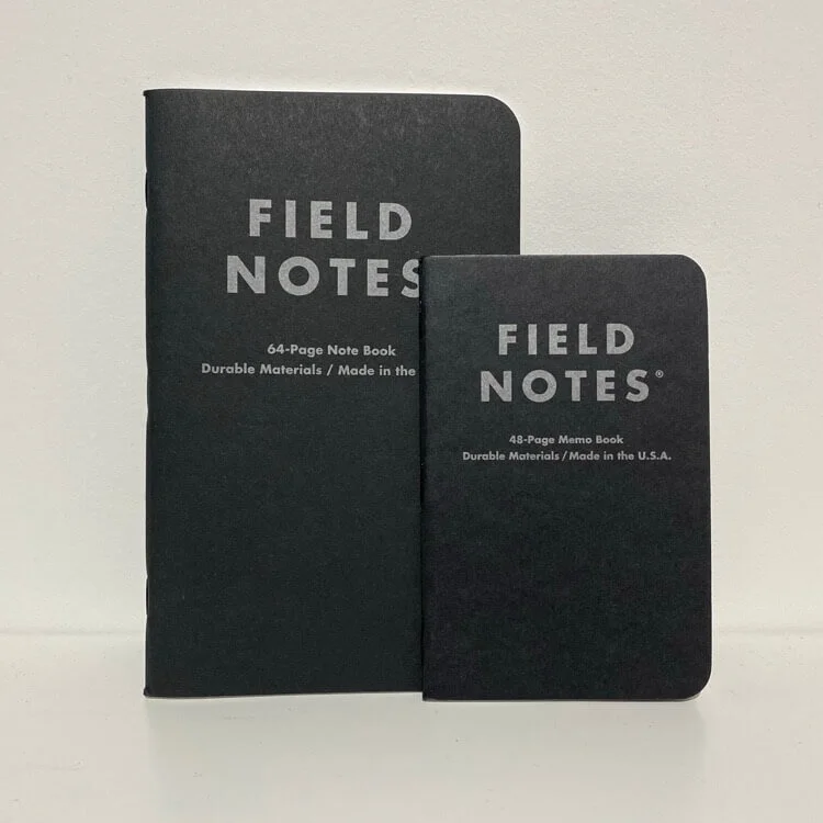 A Field Notes Note Book (left) compared to a Field Notes Memo Book (right)