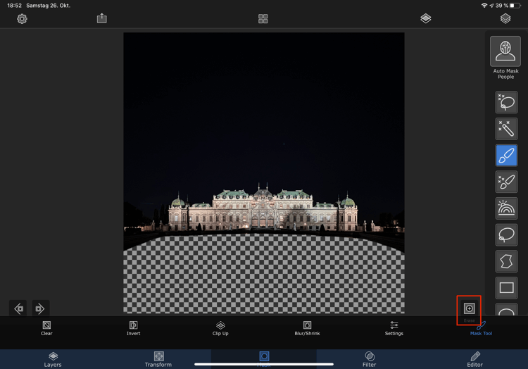 Creating a mask in SuperimposeX App