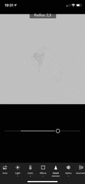 High Radius in Lightroom Mobile