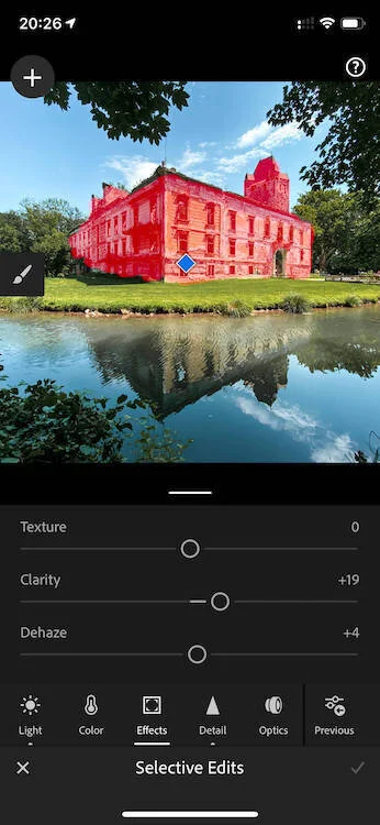 Use selective adjustments to adjust objects