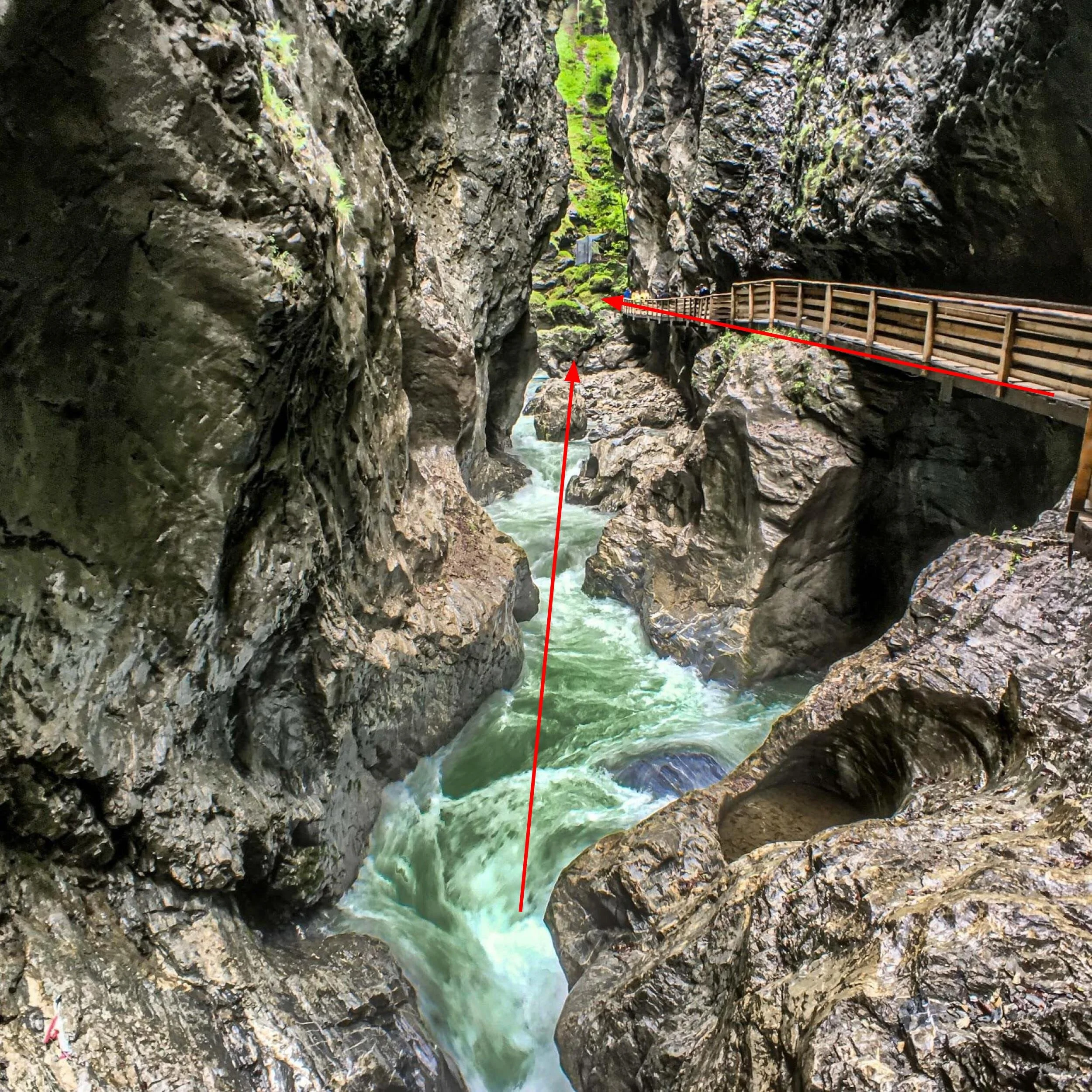 Use converging leading lines towards a vanishing point to convey distance